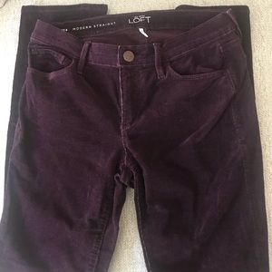 Plum corduroy pants